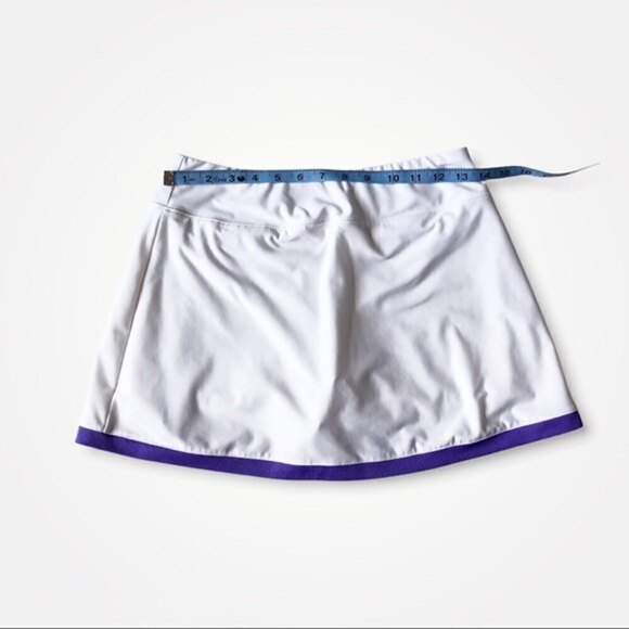 AVIA White & Purple Trim Tennis Athletic Skirt Skort Built In Shorts S - Picture 4 of 6